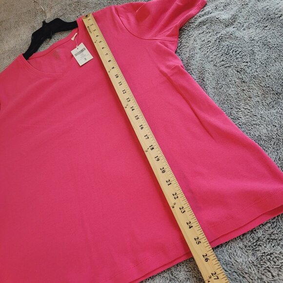 CHicos True Color Tee Top Size XL Pink 100% Cotton V Neck Comfort Gianna 17235 - Picture 10 of 11